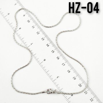 HZ-04 İnce Kobra Model Kolye Zinciri Gerçek Rodyum Kaplama