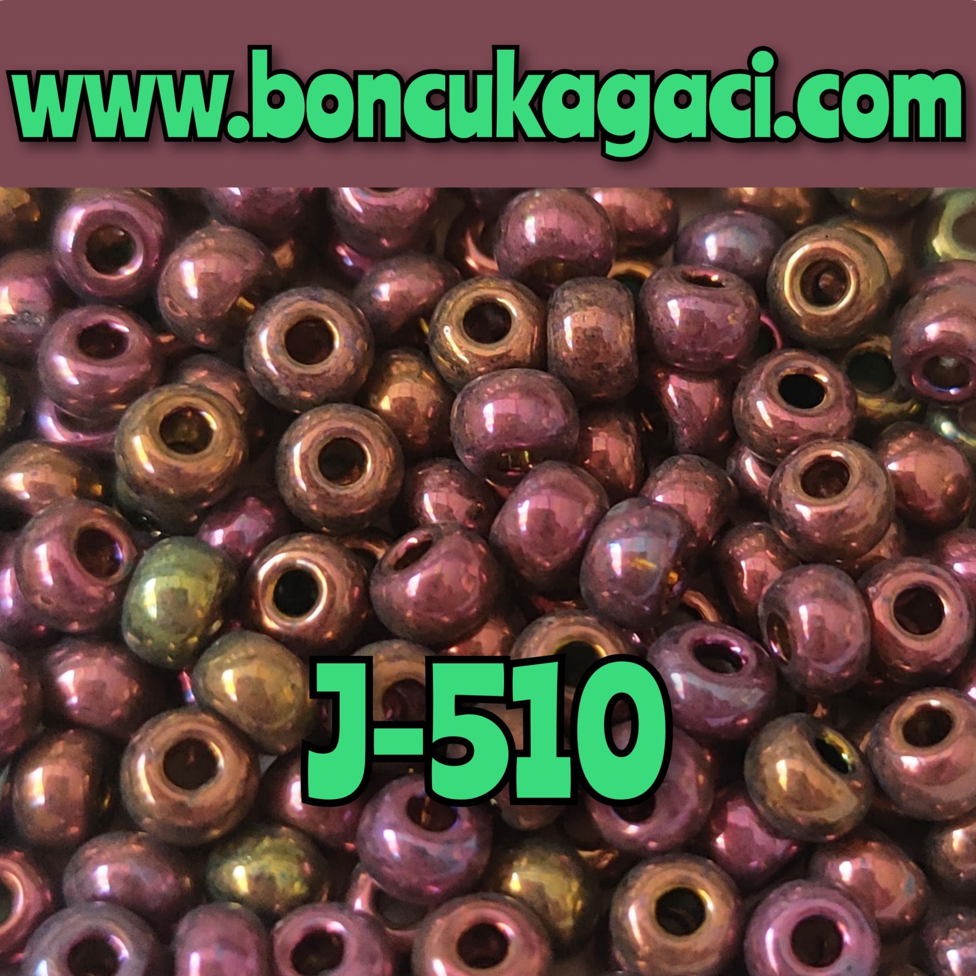 J-510 Mor Yanar Döner Preciosa Jabloneks Kum Boncuk 6/0 (4mm)