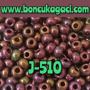 J-510 Mor Yanar Döner Preciosa Jabloneks Kum Boncuk 6/0 (4mm)
