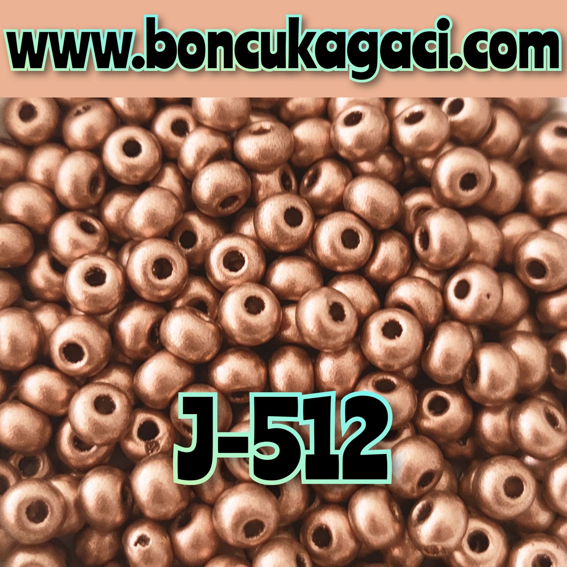 J-512 Mat Açık Bakır Preciosa Jabloneks Kum Boncuk 6/0 (4mm)