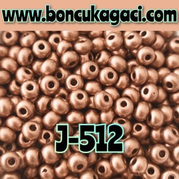 J-512 Mat Açık Bakır Preciosa Jabloneks Kum Boncuk 6/0 (4mm)