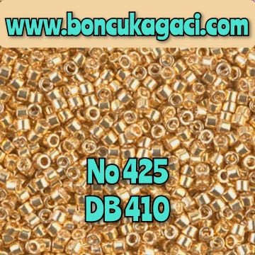 NO:425 Miyuki Delica Boncuk 11/0 DB0410 Galvaniz Kaplama Altın