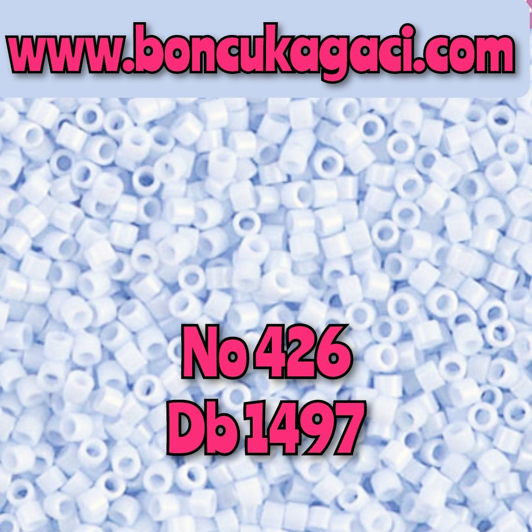 NO:426 Miyuki Delica , Miyuki Boncuk 11/0 DB1497 Açık (Kutup) Mavi