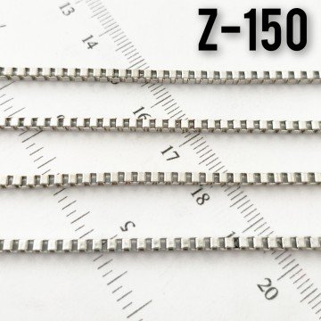 No : 150 Gümüş Renk Kare Box Zincir 2.4 mm