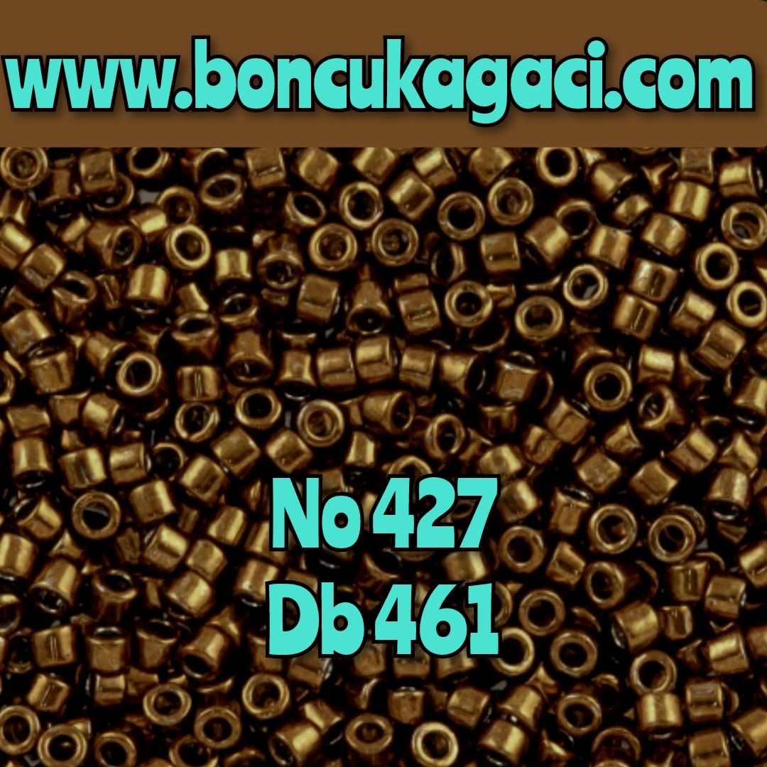 NO:427 Miyuki Delica Boncuk 11/0 DB0461 Nikel Kaplama Bakır Renk