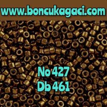 NO:427 Miyuki Delica Boncuk 11/0 DB0461 Nikel Kaplama Bakır Renk