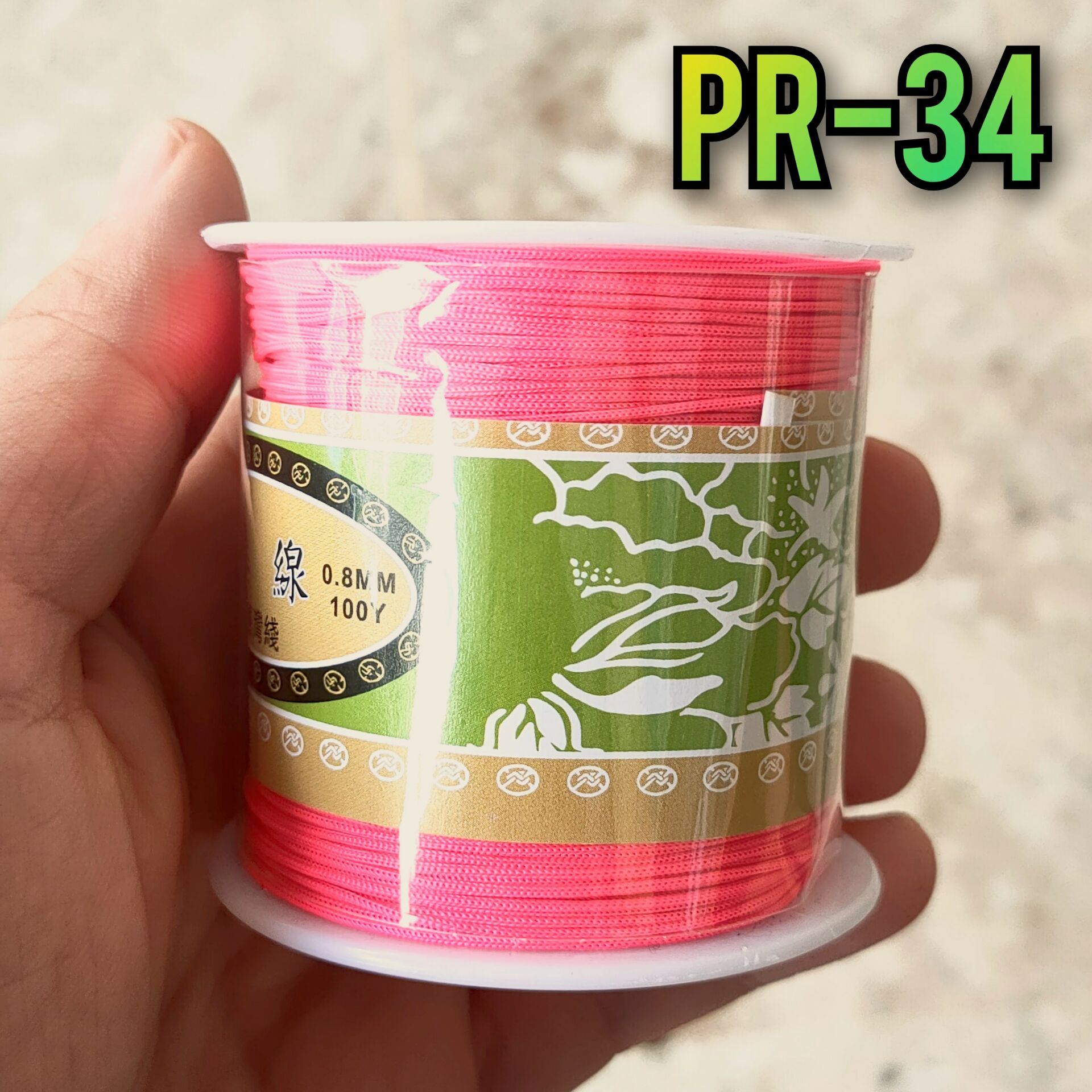 PR-34 Neon Canlı Pembe Paraşüt İpi 0.8 mm