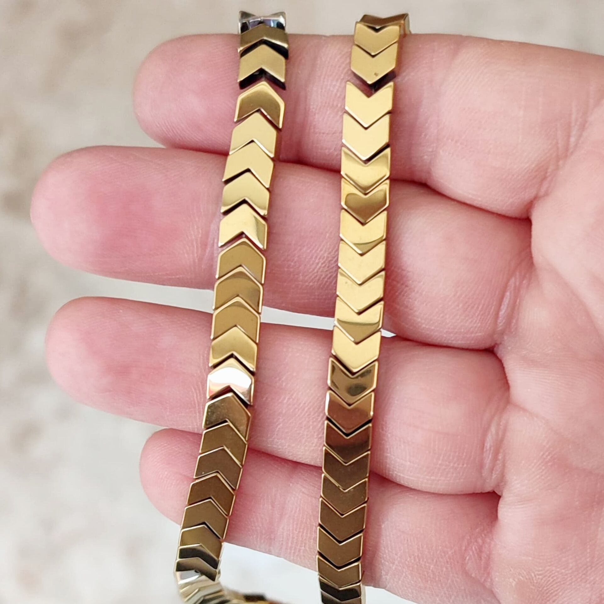 DT-295 Çavuş Hematit Çelik Gold Renk (Koyu Altın) Doğaltaş 6 x 3 mm