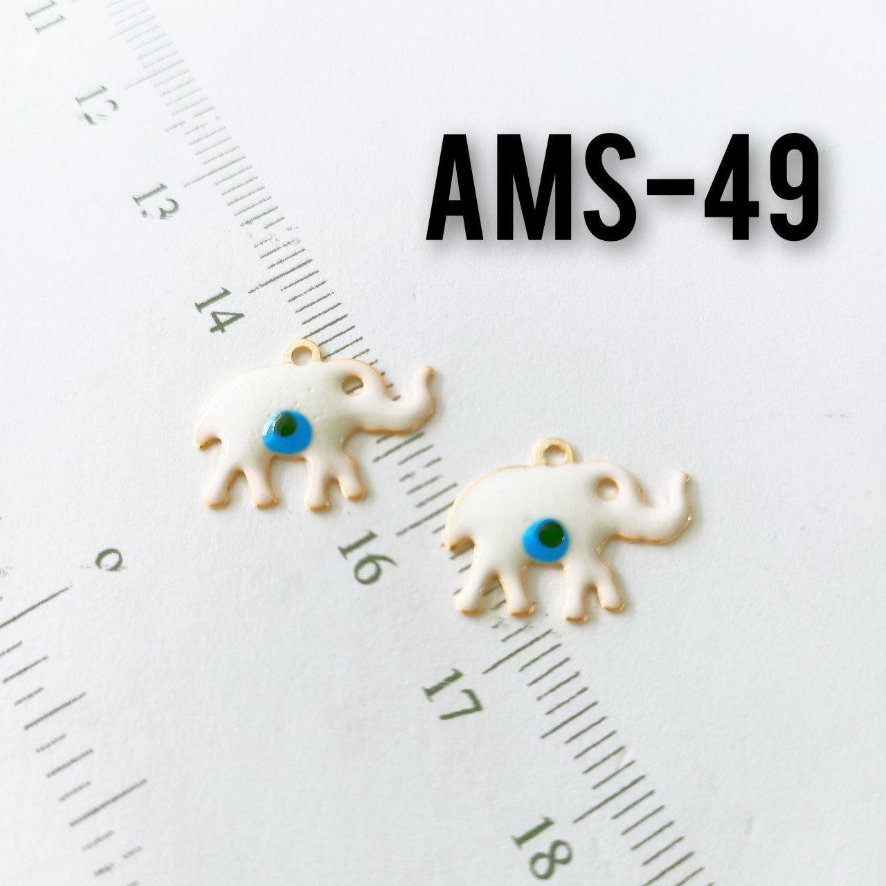 AMS-049 Altın Kaplama Gözlü Mineli Fil