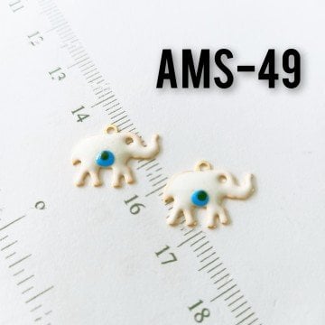AMS-049 Altın Kaplama Gözlü Mineli Fil