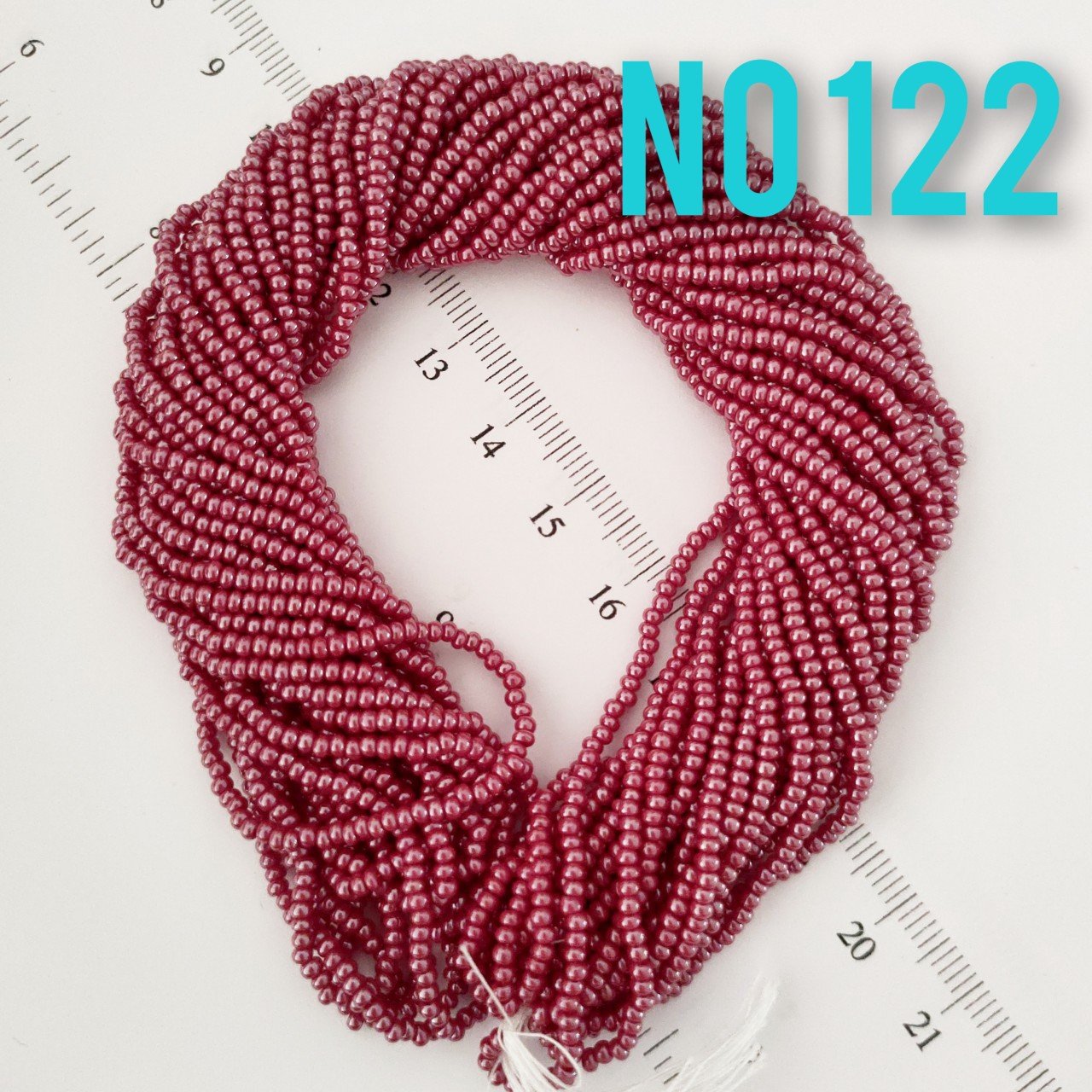 No: 122 Sedefli Bordo Preciosa Dizi Kum Boncuk 11/0