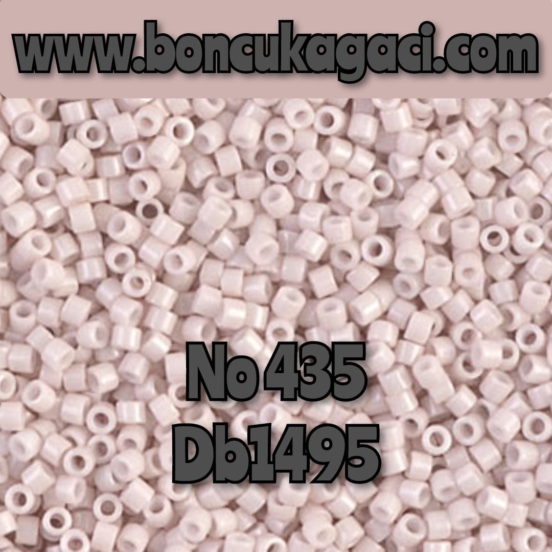 NO:435 Miyuki Delica , Miyuki Boncuk 11/0 DB1495 Opak Şampanya Pembe