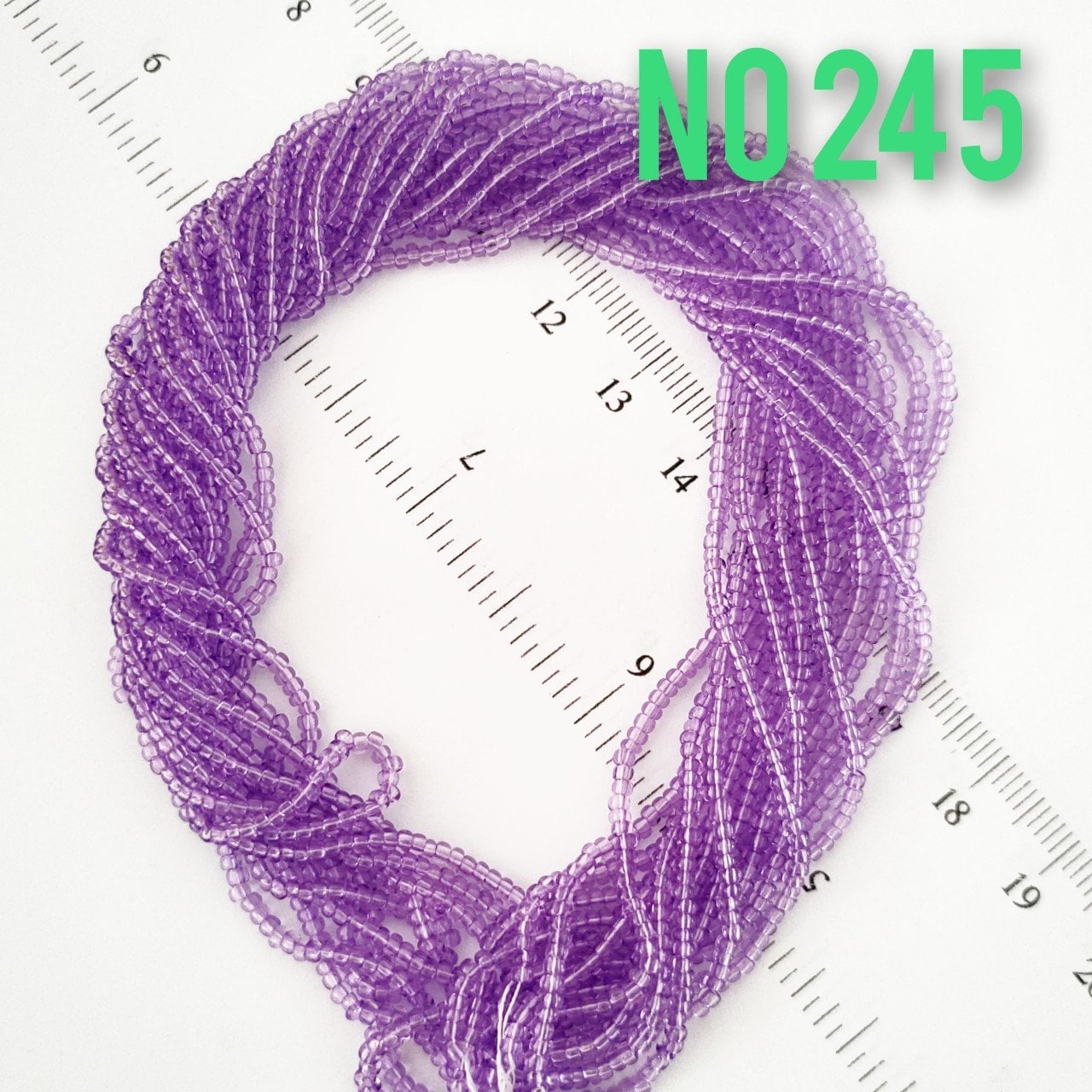 No: 245 Şeffaf Mor Preciosa Dizi Kum Boncuk 11/0