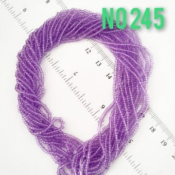 No: 245 Şeffaf Mor Preciosa Dizi Kum Boncuk 11/0
