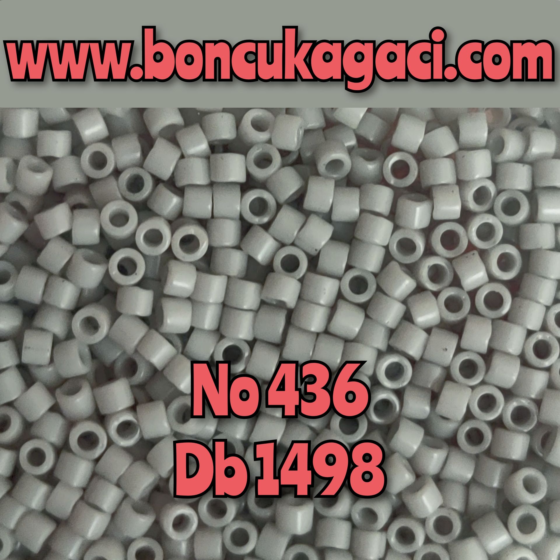 NO:436 Miyuki Delica Boncuk 11/0 DB1498 Opak Açık Duman Gri