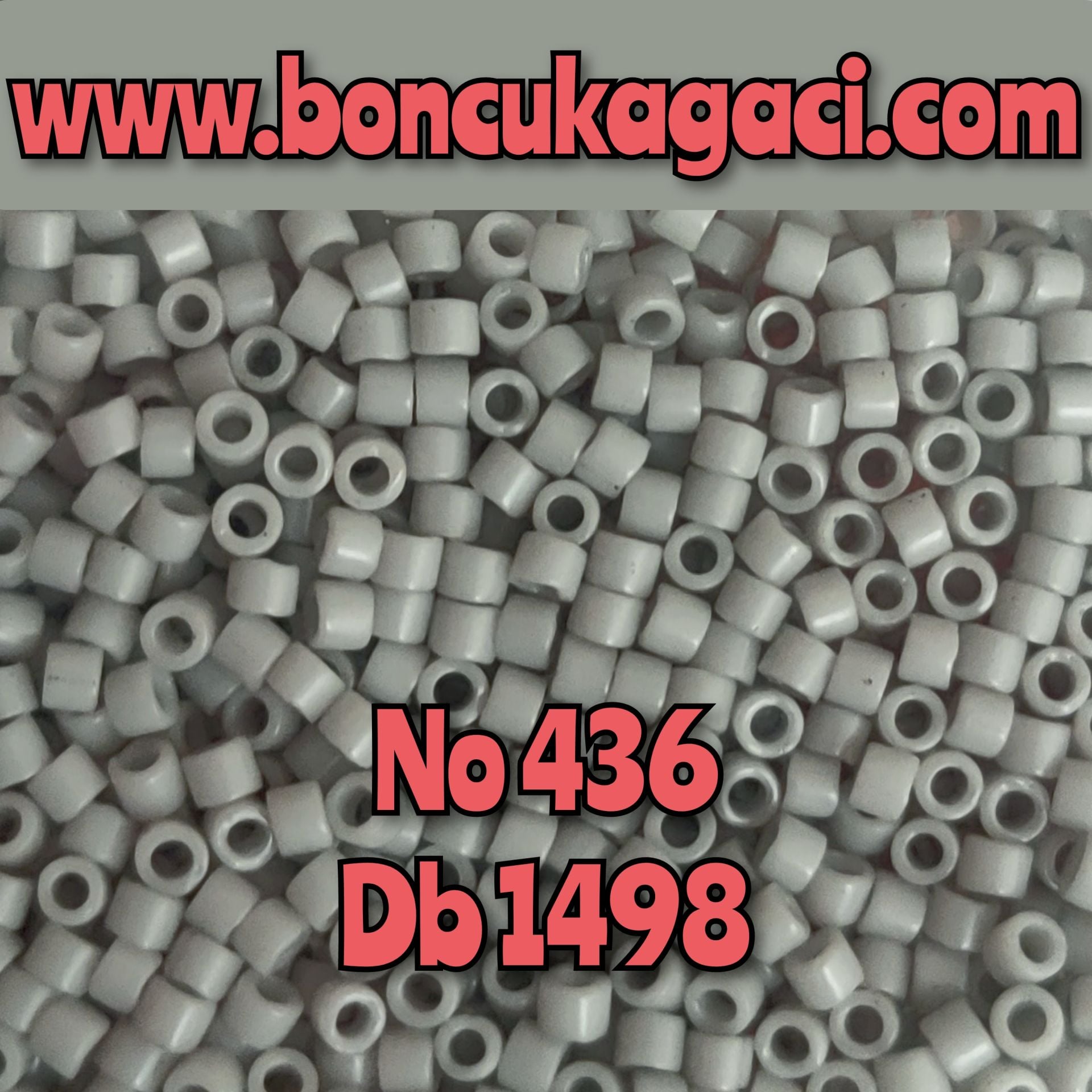 NO:436 Miyuki Delica Boncuk 11/0 DB1498 Opak Açık Duman Gri