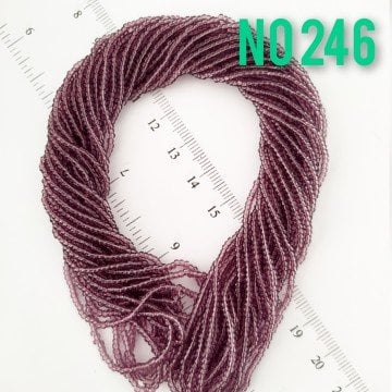 No: 246 Şeffaf Mürdüm Preciosa Dizi Kum Boncuk 11/0