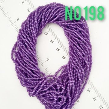 No: 198 Mor Preciosa Dizi Kum Boncuk 11/0