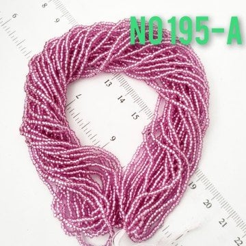 No: 195 -A- Kristal Pembe-mor Preciosa Dizi Kum Boncuk 11/0