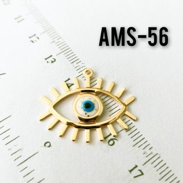 AMS-056 Altın Kaplama Simli Mineli Göz