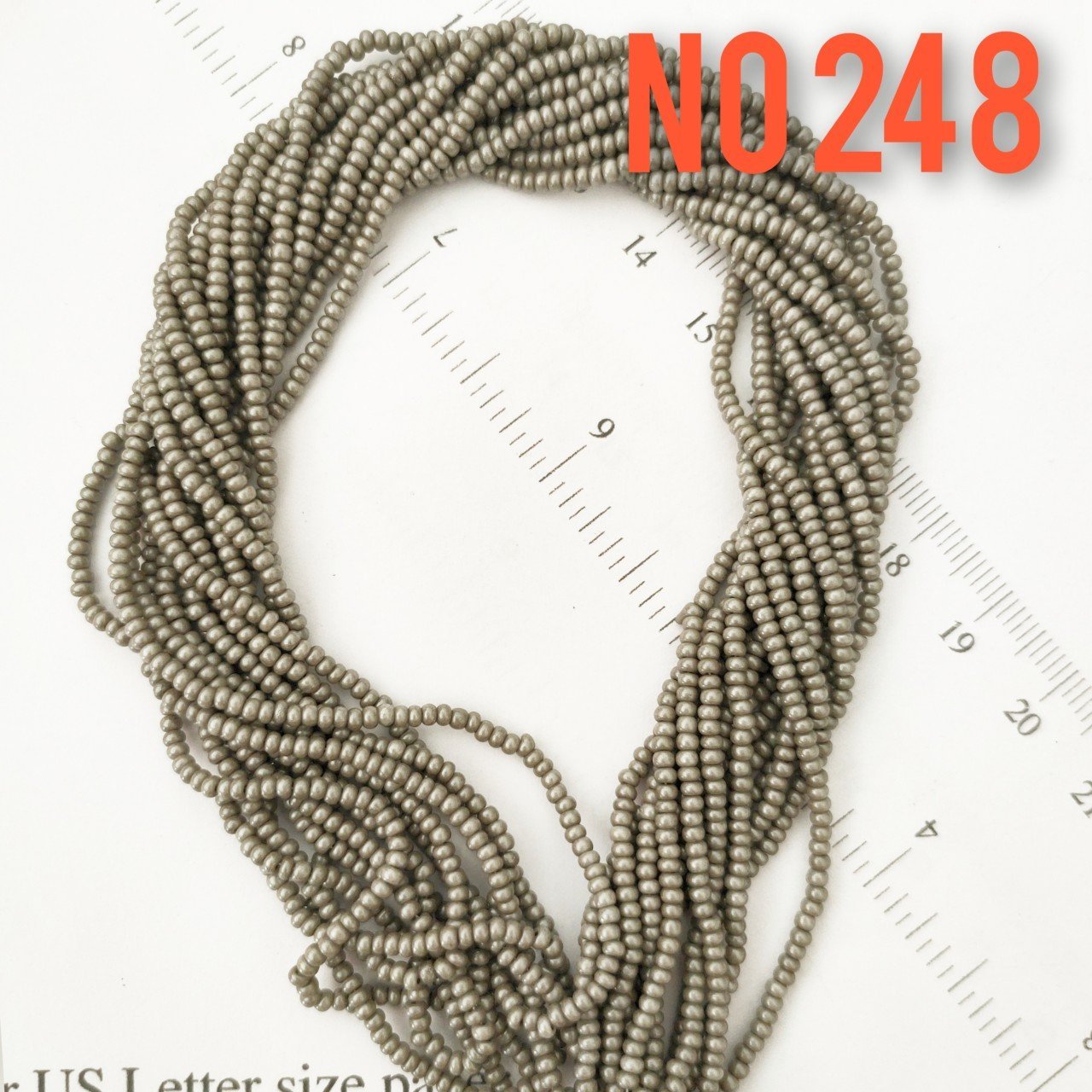 No: 248 Gri Preciosa Dizi Kum Boncuk 11/0