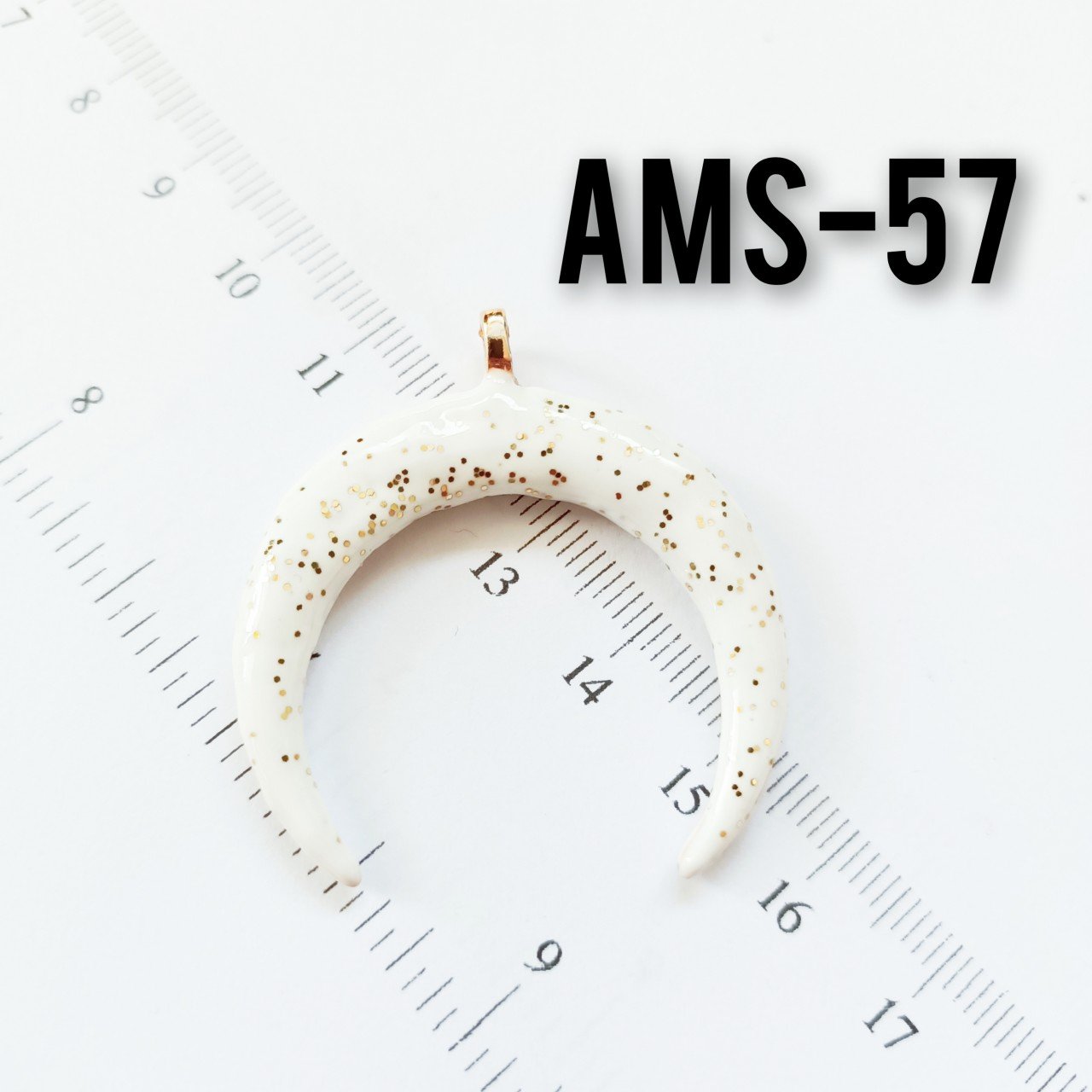 AMS-057 Altın Kaplama Simli Mineli Büyük Ay