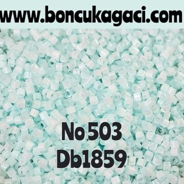 NO:503 Miyuki Delica Boncuk 11/0 DB1859 İpek Saten Boyalı Buz Mavi