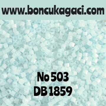 NO:503 Miyuki Delica Boncuk 11/0 DB1859 İpek Saten Boyalı Buz Mavi