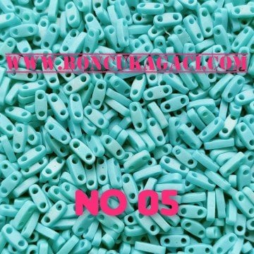 No: 05 Miyuki Quarter Tila , Çeyrek Tila Boncuk QTL412FR Mat Turkuaz 5 gr