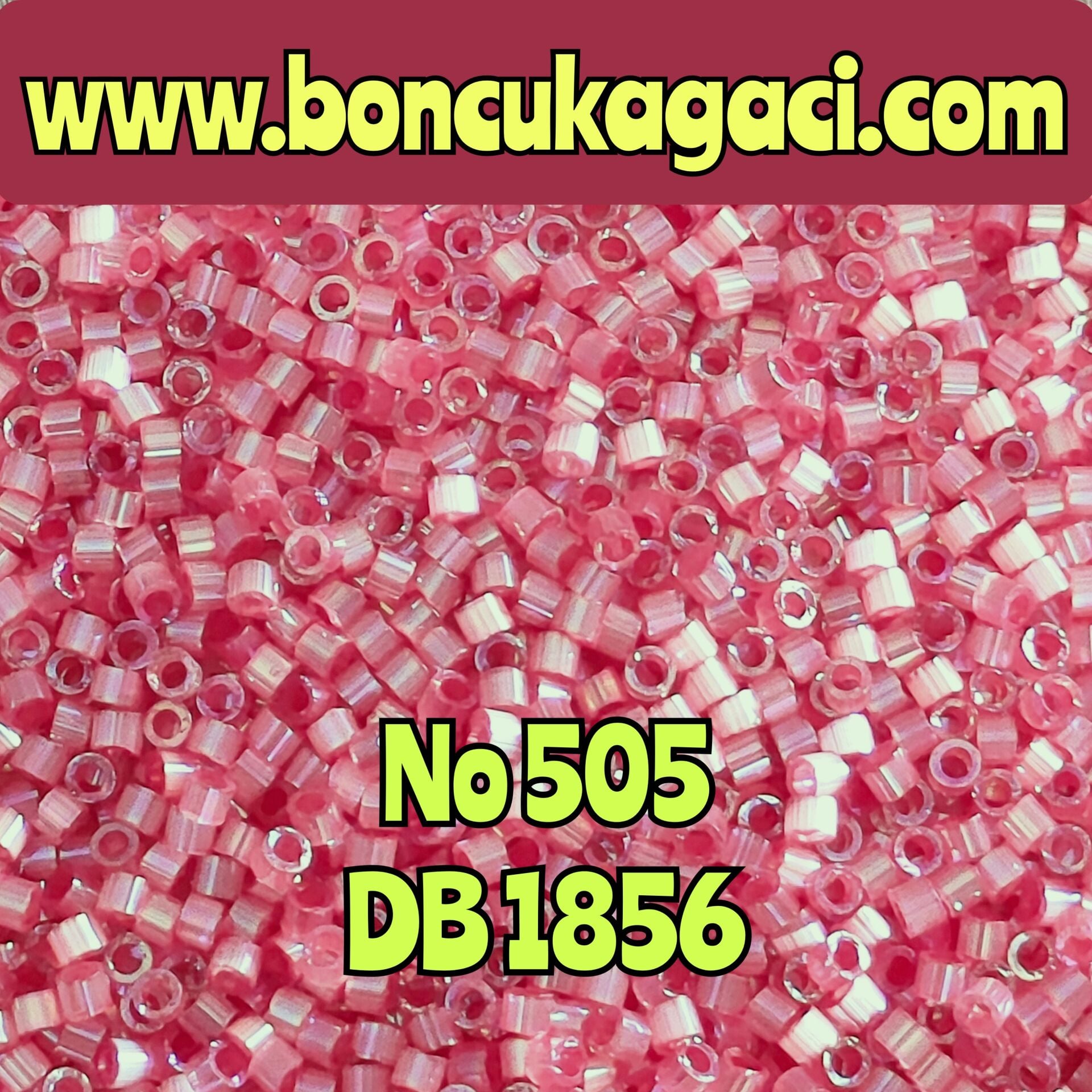 NO:505 Miyuki Delica Boncuk 11/0 DB1865 İpek Saten Boyalı Yanar Döner Berry Kırmızı