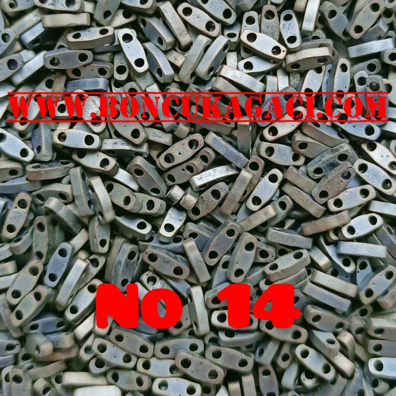 No: 14 Miyuki Quarter Tila , Çeyrek Tila Boncuk QTL2002 Mat Hareli Gri 5 gr