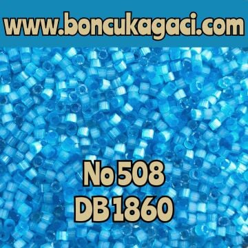 NO:508 Miyuki Delica Boncuk 11/0 DB1860 İpek Saten Boyalı Okyanus Mavi