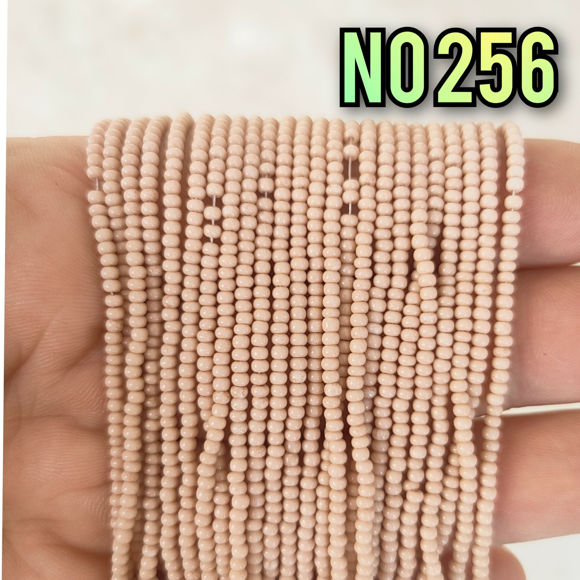 No: 256 Açık Sütlü Kahve Preciosa Dizi Kum Boncuk 11/0