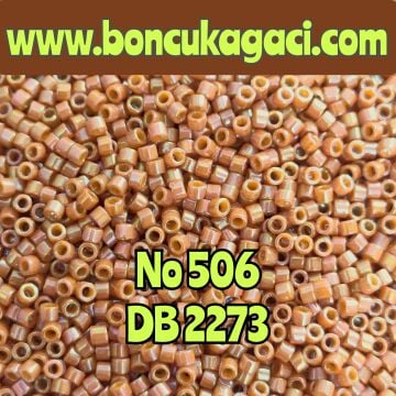 NO:506 Miyuki Delica Boncuk 11/0 DB02273 Yanar Döner Işıltılı Karamel Renk