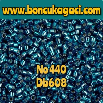 NO:440 Miyuki Delica , Miyuki Boncuk 11/0 DB0608 Kristal Zirkon Turkuaz