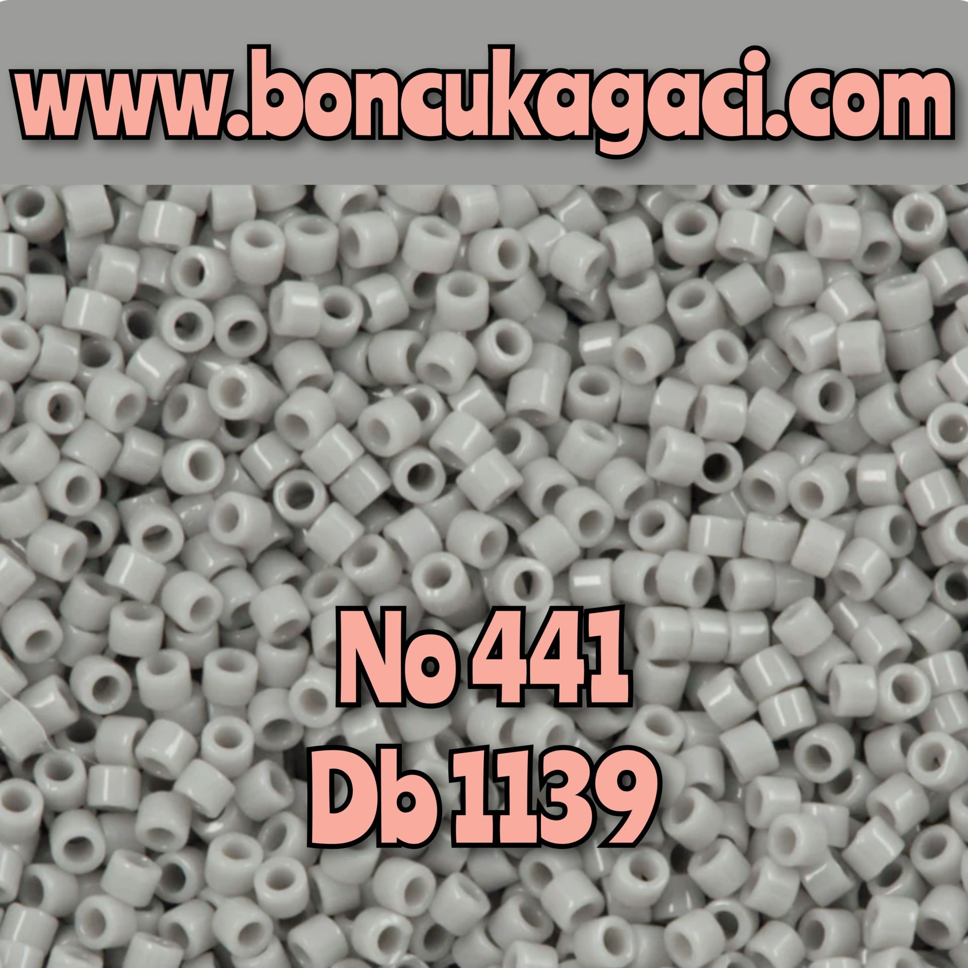 NO:441 Miyuki Delica Boncuk 11/0 DB1139 Opak Açık Gri