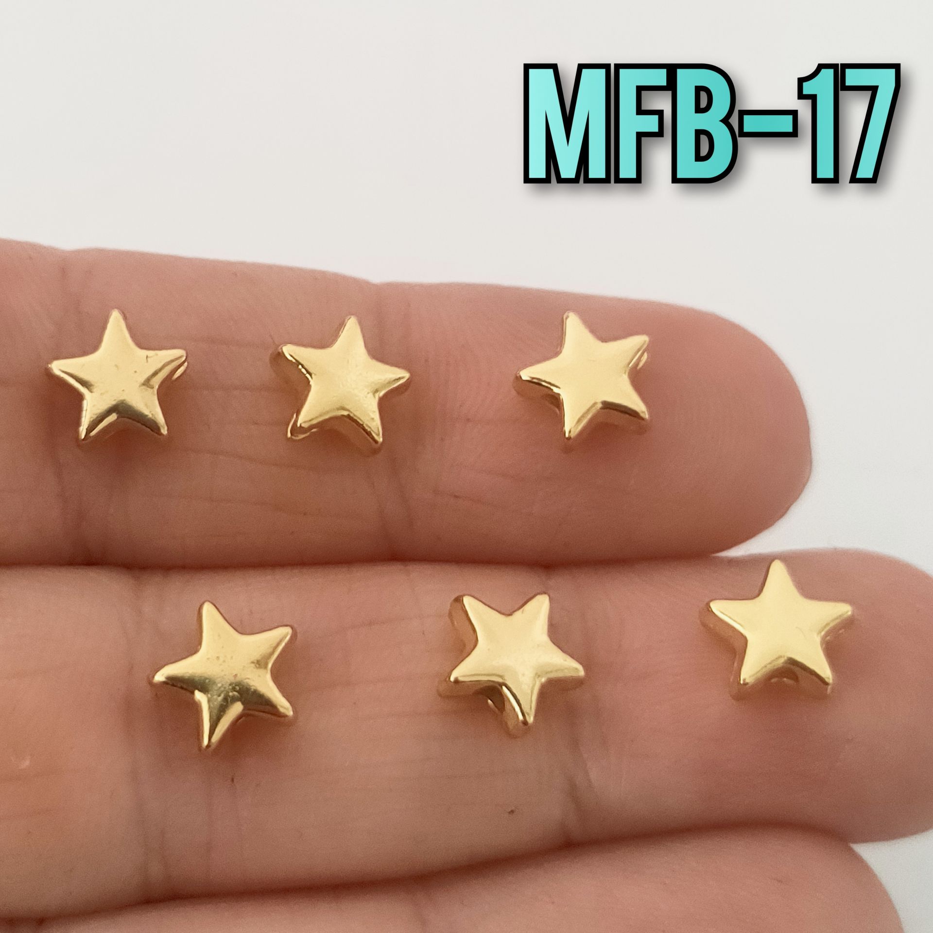 MFB-17 24 Ayar Altın Kaplama Yıldız 7.5 mm