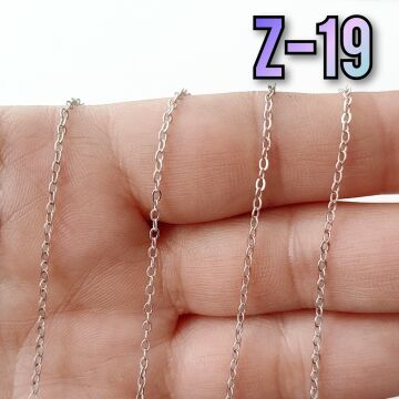 No : 019 Rodyum Kaplama Pirinç Miyuki Zinciri