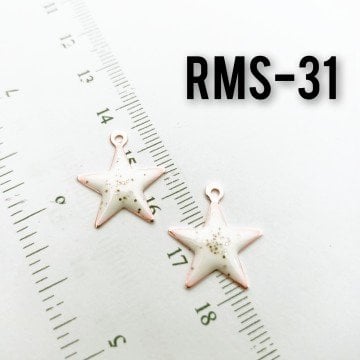 RMS-31 Rose Kaplama Simli Mineli Yıldız