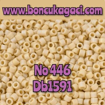 NO:446 Miyuki Delica , Miyuki Boncuk 11/0 DB1591 Opak Mat Açık Ten Rengi