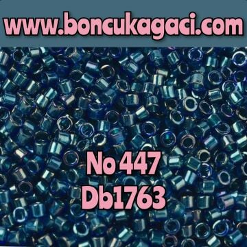 NO:447 Miyuki Delica Boncuk 11/0 DB1763 Yanar Döner Kobalt Mavi
