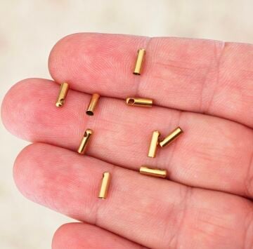 ÇLA-96 A Kalite Kaplama Altın Renk 316L Cerrahi Çelik Kapsül Kapama 1.5 mm (İç Çap)