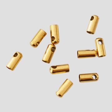 ÇLA-97 A Kalite Kaplama Altın Renk 316L Cerrahi Çelik Kapsül Kapama 3 mm (İç Çap)