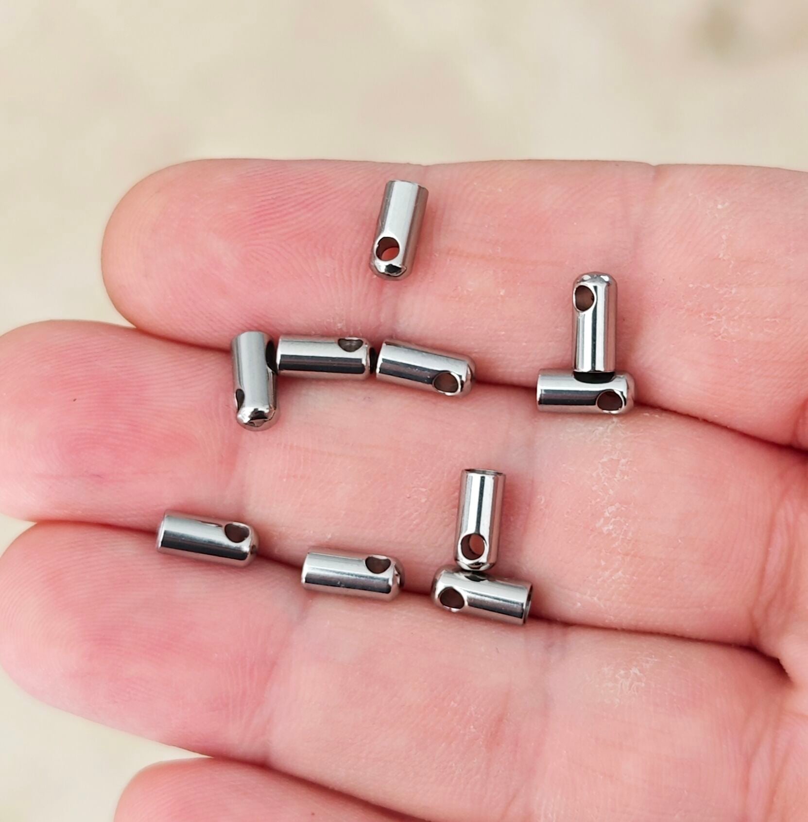 ÇLA-98 A Kalite Gümüş Renk 316L Cerrahi Çelik Kapsül Kapama 3 mm (İç Çap)