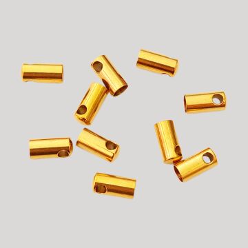 ÇLA-99 A Kalite Kaplama Altın Renk 316L Cerrahi Çelik Kapsül Kapama 4 mm (İç Çap)