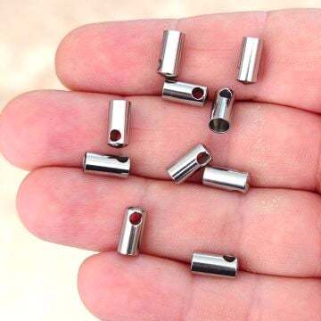 ÇLA-100 A Kalite Gümüş Renk 316L Cerrahi Çelik Kapsül Kapama 4 mm (İç Çap)