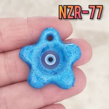 NZR-77 Gözlü Yıldız Büyük Boy Süryani Nazar Boncuğu 35 mm