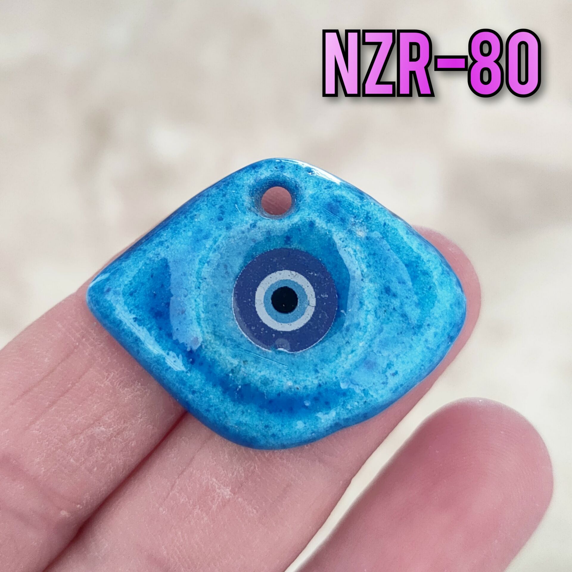 NZR-80 Gözlü Büyük Boy Süryani Nazar Boncuğu 30 mm
