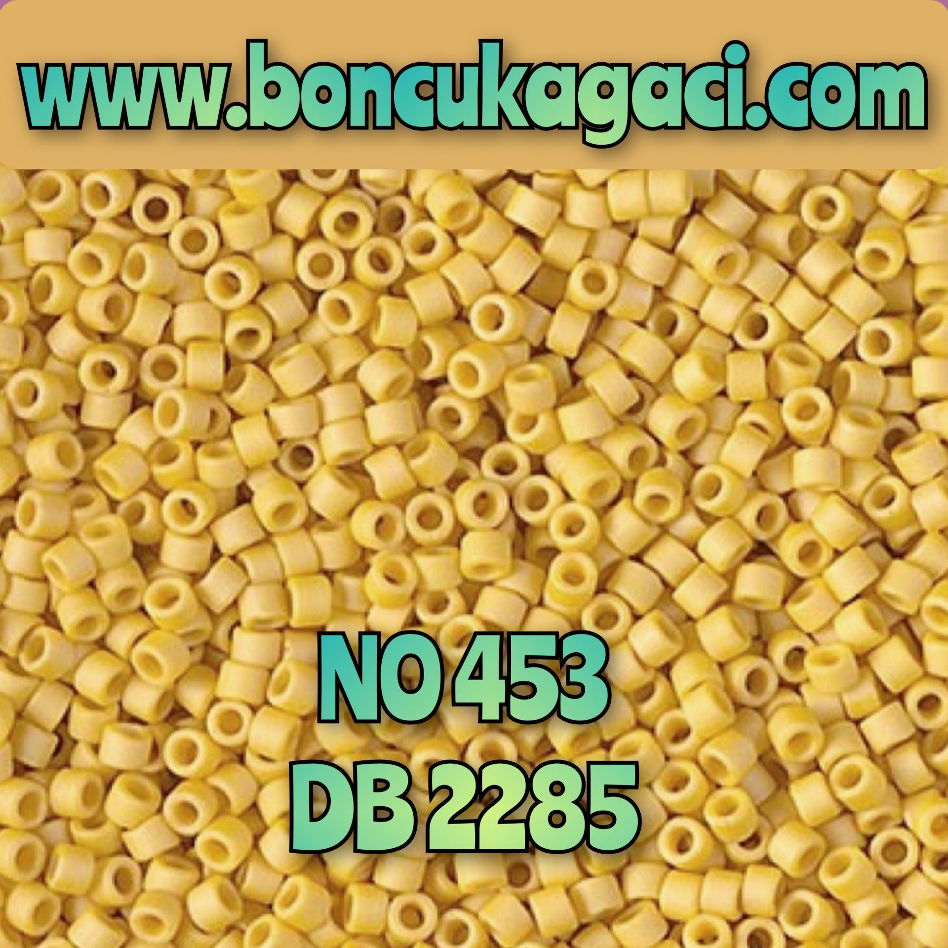 NO:453 Miyuki Delica , Miyuki Boncuk 11/0 DB2285 Opak Mat Muz Sarı