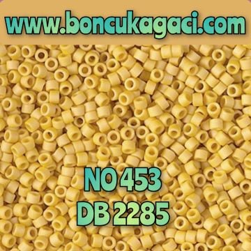 NO:453 Miyuki Delica , Miyuki Boncuk 11/0 DB2285 Opak Mat Muz Sarı
